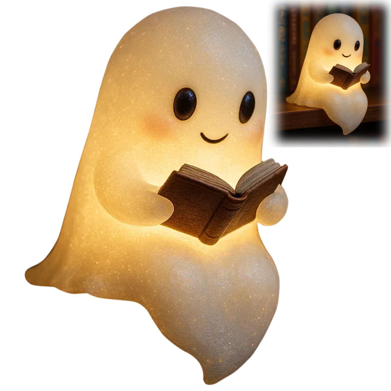 Cute LED Ghost Night Light Children's Nightlight Gift Bedside Sleep Lamp Halloween Decorations Lovely Ghost Lamp Warm Light - Image 3