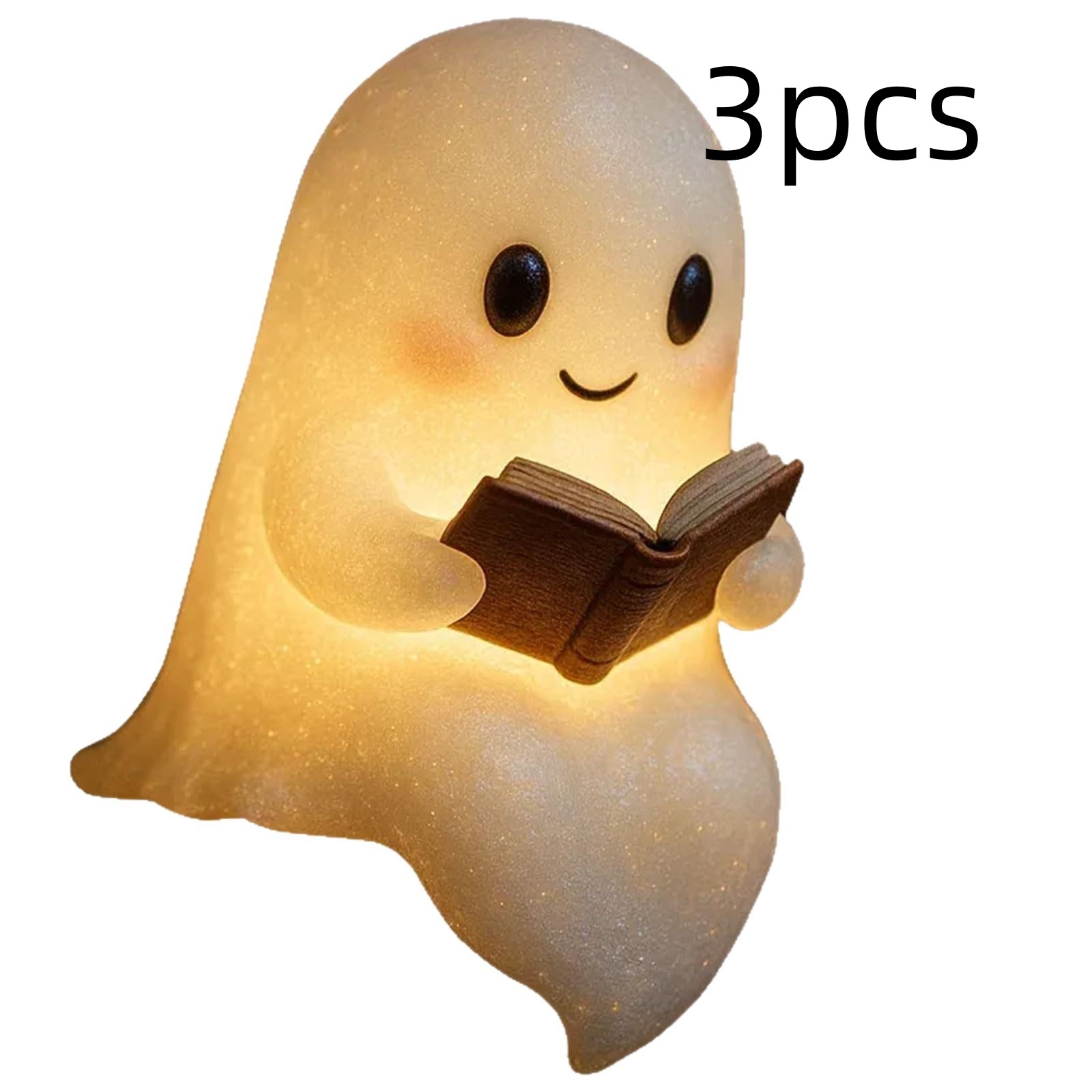 Cute LED Ghost Night Light Children's Nightlight Gift Bedside Sleep Lamp Halloween Decorations Lovely Ghost Lamp Warm Light - Image 2