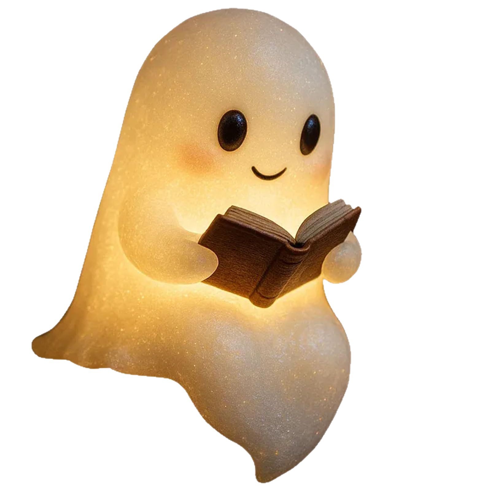 Cute LED Ghost Night Light Children's Nightlight Gift Bedside Sleep Lamp Halloween Decorations Lovely Ghost Lamp Warm Light - Image 6